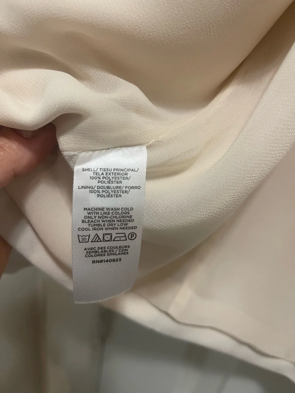 LOFT Soft Ivory Button-Front Shell - Picture 5 of 5